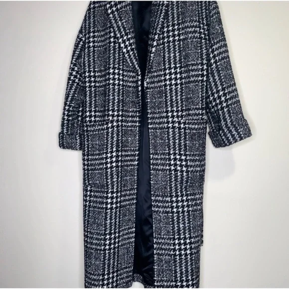 Zara Oversized Houndstooth Coat - Picture 9 of 16